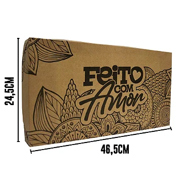 Caixa Kit Rasa Feito com Amor (45,5x23,8x5cm) - Pacote com 50 unidades