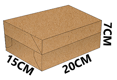 Caixa Multiuso Kraft M (20,5x15x7cm) - Pacote com 50 unidades