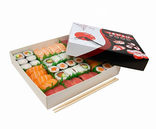 Caixa para Sushi Japan G (24x18x4cm) - Pacote com 50 unidades