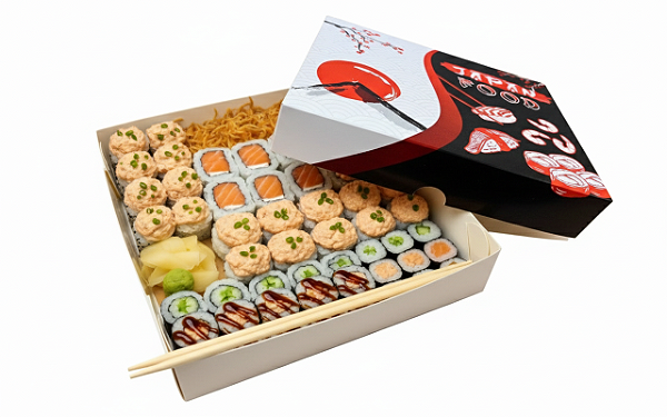 Caixa para Sushi Japan M (20x16x4cm) - Pacote com 50 unidades