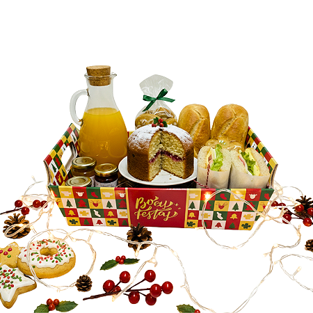 Bandeja de Natal "Boas Festas" (33x22.5x9.5cm)