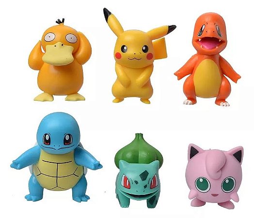 Kit 6 Miniaturas Pokemons Grandes De Alta Qualidade 8cm Pvc