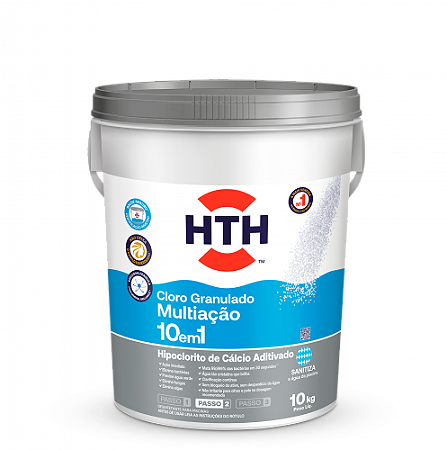 Cloro HTH 10Kg Aditivado 10x1 Mineral Brillance
