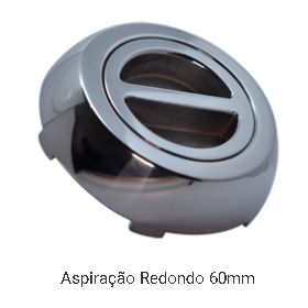 DISPOSITIVO ASPIRAÇÃO CRISTAL INOX TIPO ENCAIXE tubo 60mm redondo