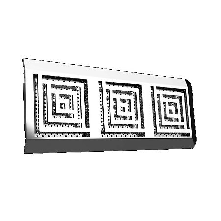 Grelha Modular Lateral 108x274mm Inox316L Cristal Inox 37165