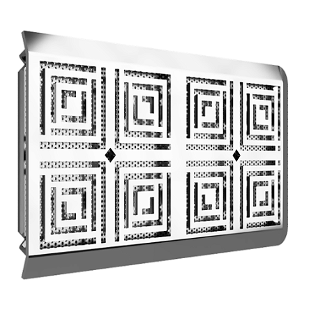 Grelha Modular Lateral 152x274mm Inox316L Cristal Inox 37163