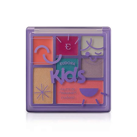 Palete de Maquiagem Multifuncional Poder Colorido Eudora Kids 7g