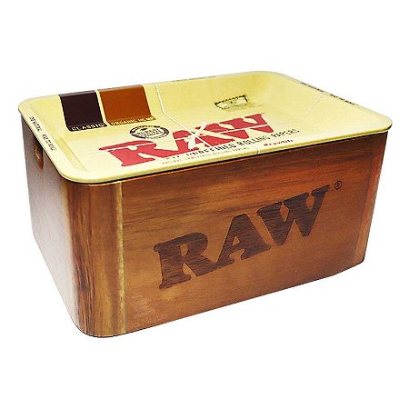 RAW Wooden Cache Box com Bandeja Mini