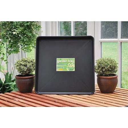 Bandeja de plástico negro quadrada para desague 59x59x7cm