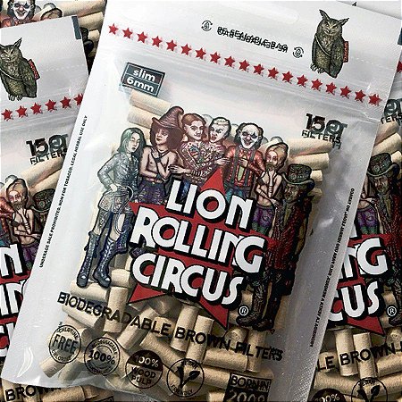 Filtros Brow Biodegradáveis Lion Rolling Circus