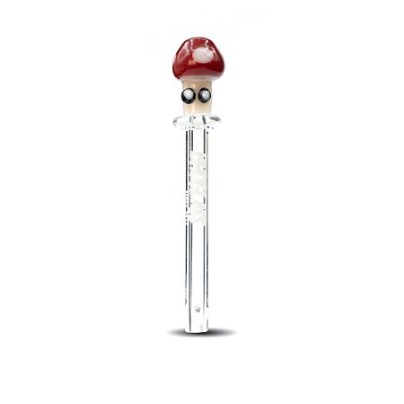 Piteira de vidro BHO Glass Cogumelo Vermelho 6mmx7cm