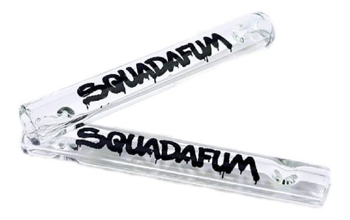 Piteira de vidro Squadafum 3,5cm lisa logotipo