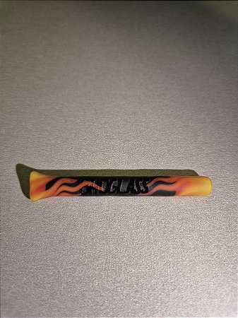 Piteira De Vidro Bho Glass Double Sandblast Drop Fogo