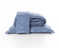 Colcha solteiro azul denim