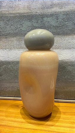 Vaso de vidro c tampa