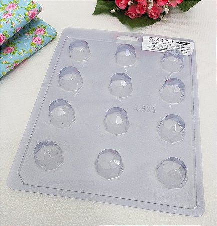 Forma de Acetato Bombom Diamante - cód. A503