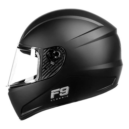 Capacete Masculino Preto Fosco Fly F9 Classic Esportivo