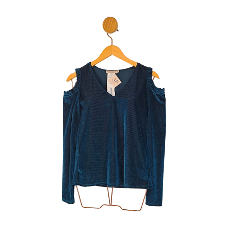 Blusa Nitrogen Azul Petróleo M