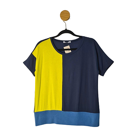 Blusa MonClos Azul e Amarela P