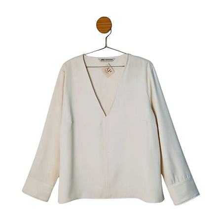 Blusa ZARA Off White GG