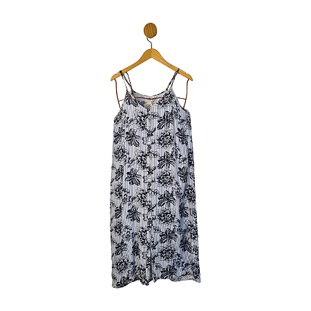 Vestido AK Casual Azul e Branco 42