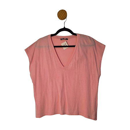 Camiseta ZARA Rosa Claro G