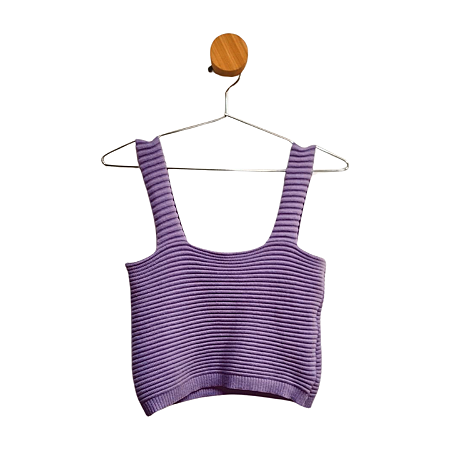 Top Géssica Malhas Lilás G