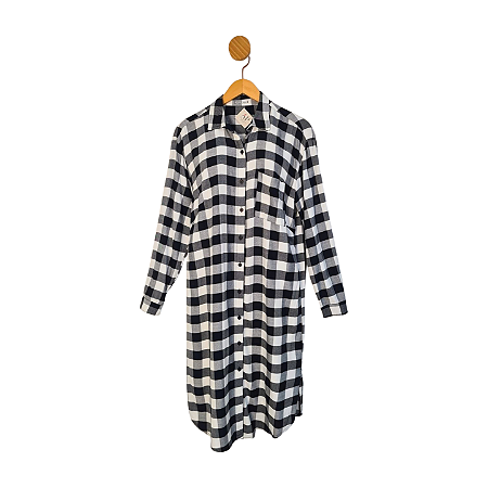 Vestido Cantão Preto e Branco PP/M