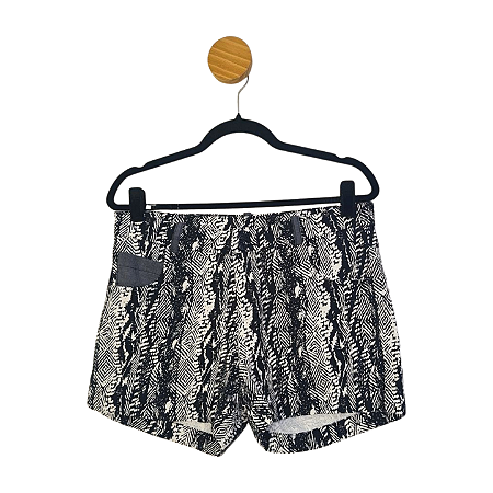 Shorts Lofty Style Preto e Branco M/40