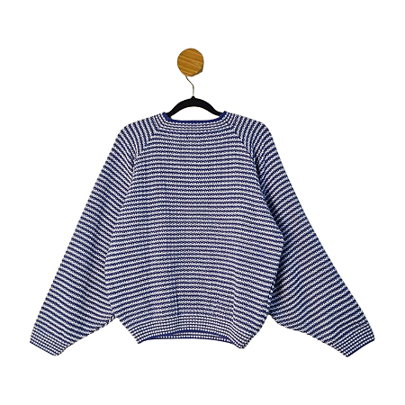 Sweater Bruna Malhas Azul M/G