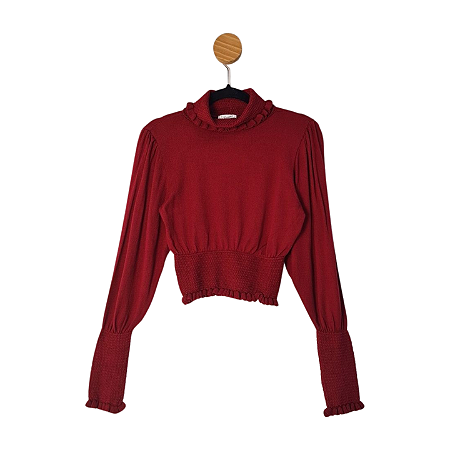 Blusa Brunas Malha Marsala P