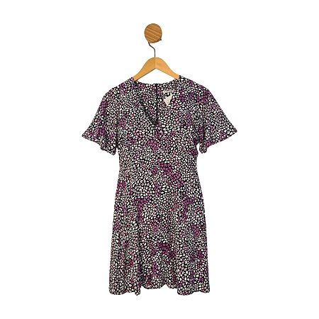 Vestido Dzarm Preto e Rosa PP