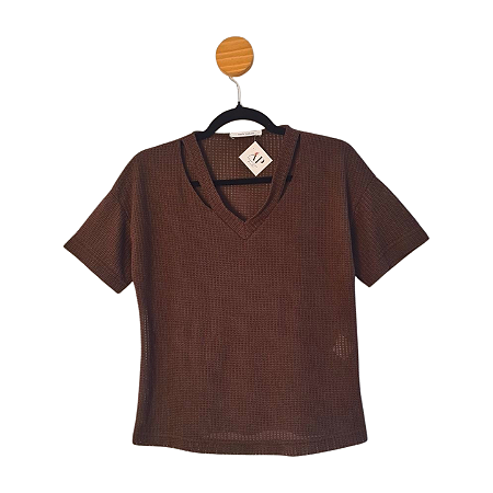 Blusa Maria Maluca Marrom M