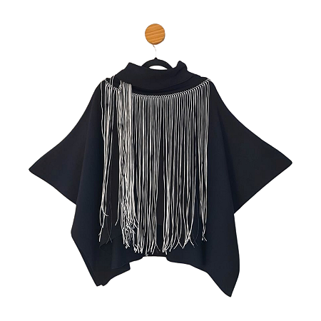 Poncho ZARA Preto P/GG
