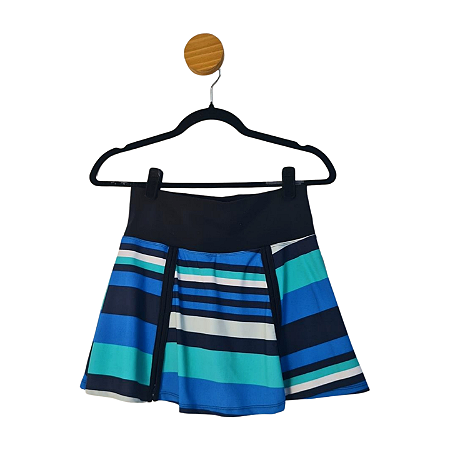 Short saia Geraldo Cunha Azul M