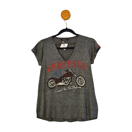 Blusa Art Rock Cinza P