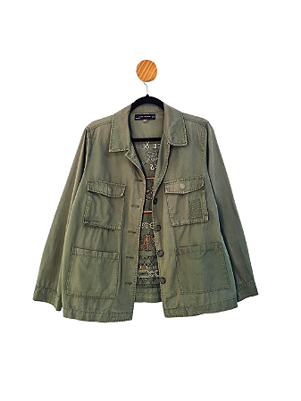 Parka ZARA Verde Militar M
