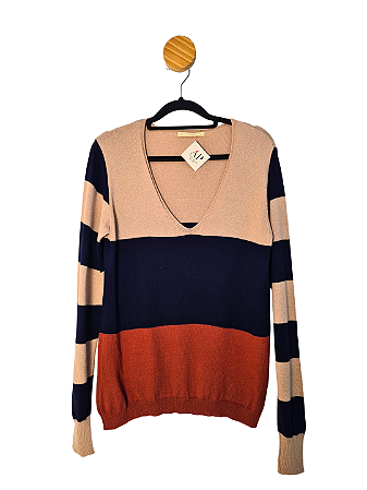 Blusa Murau Bege e Azul P