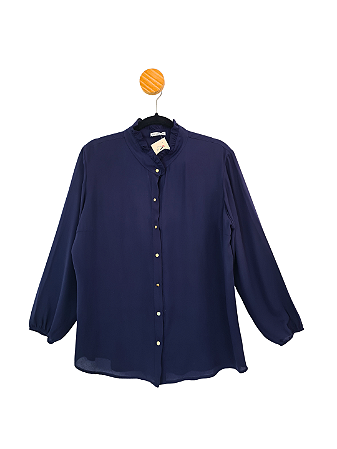 Camisa Marcia Mello Azul Marinho G