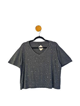 Blusa Shirley Dantas Chumbo G
