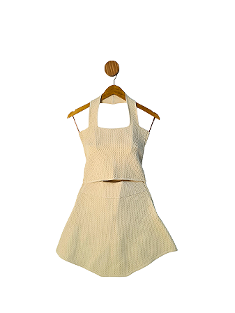 Conjunto Ademar Malhas Creme P
