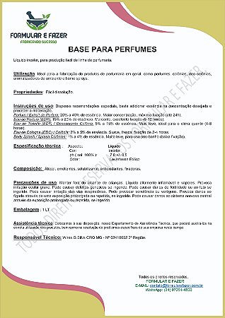 FORMULAÇÃO BASE PARA PERFUMES