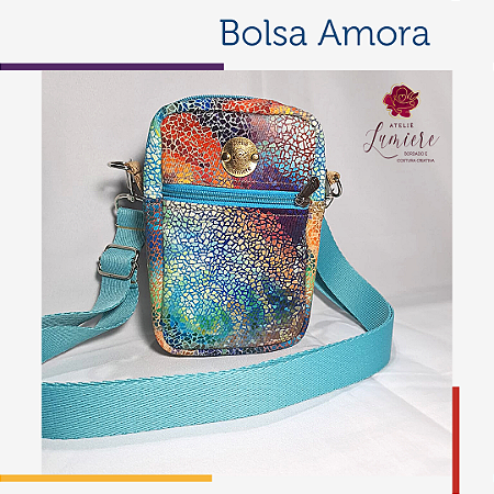 Bolsa Amora - Craquelado com Tiffany