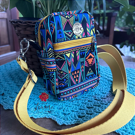 Bolsa Amora - Étnica colorida com amarelo
