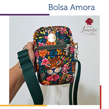 Bolsa Amora - Onças com verde