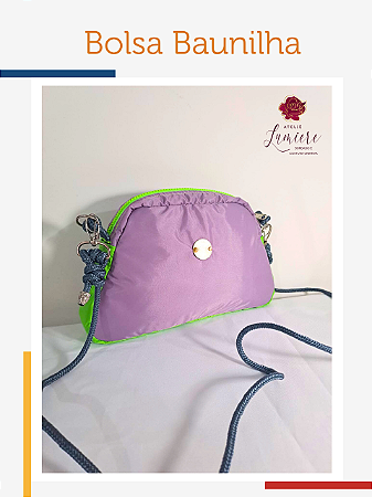 Bolsa Baunilha - Lilas com verde neon