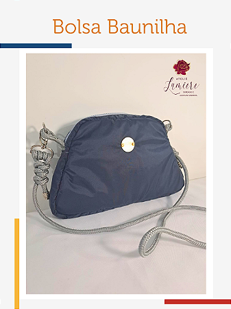 Bolsa Baunilha - Azul marinho com cinza