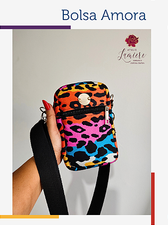 Bolsa Amora - Onça grande com preto