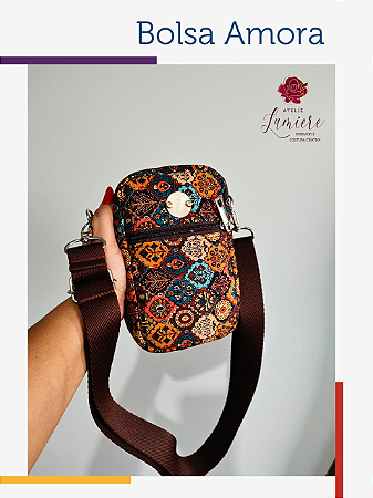 Bolsa Amora - Persa com marrom
