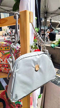Bolsa Baunilha - Cinza claro com prata